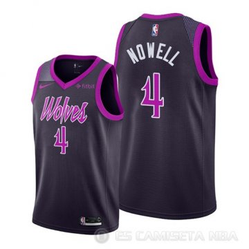 Camiseta Jaylen Nowell #4 Minnesota Timberwolves Ciudad Violeta