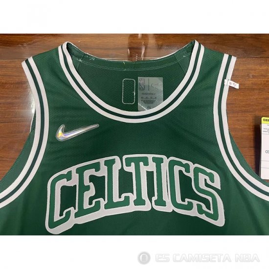 Camiseta Jayson Tatum #0 Boston Celtics Ciudad Autentico Verde - Haga un click en la imagen para cerrar