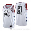 Camiseta Joel Embiid #21 All Star 2019 Philadelphia 76ers Blanco