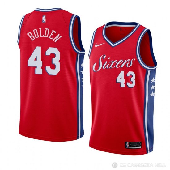 Camiseta Jonah Bolden #43 Philadelphia 76ers Statement 2018 Rojo - Haga un click en la imagen para cerrar