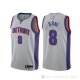 Camiseta Jordan Bone #8 Detroit Pistons Statement Gris