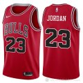 Camiseta Jordan #23 Chicago Bulls Autentico 2017-18 Rojo