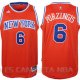 Camiseta Porzingis #6 New York Knicks Naranja