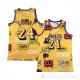 Camiseta Kobe Bryant #24 Los Angeles Lakers Slap Sticker Mitchell & Ness 1996-97 Amarillo