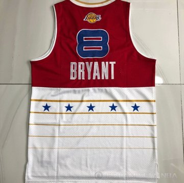 Camiseta Kobe Bryant NO 8 All Star 2006 Rojo Blanco