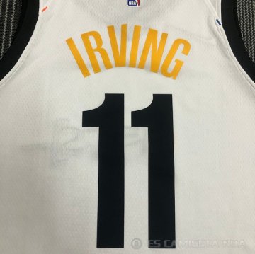 Camiseta Kyrie Irving NO 11 Brooklyn Nets Ciudad 2020-21 Blanco