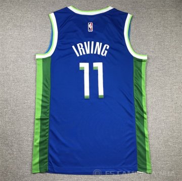Camiseta Kyrie Irving #11 Dallas Mavericks Ciudad 2022-23 Azul
