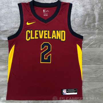 Camiseta Kyrie Irving NO 2 Cleveland Cavaliers Icon 2018 Rojo