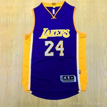 Camiseta Lakers Bryant Autentico #24 Purpura