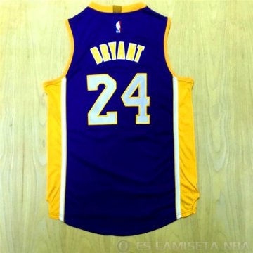 Camiseta Lakers Bryant Autentico #24 Purpura