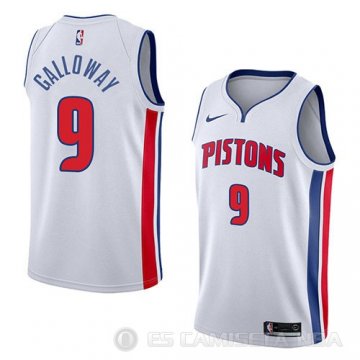 Camiseta Langston Galloway #9 Detroit Pistons Association 2018 Blanco