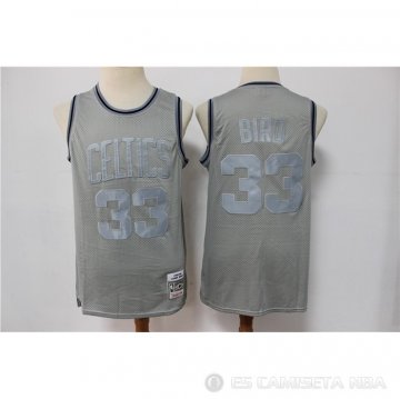 Camiseta Larry Bird NO 33 Boston Celtics Mitchell & Ness 1985-86 Gris