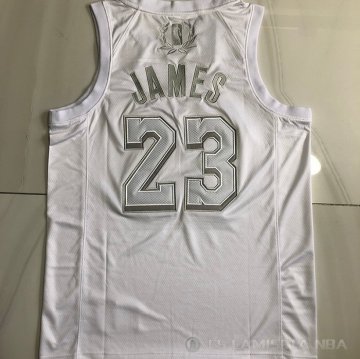 Camiseta LeBron James #23 Los Angeles Lakers MVP Blanco