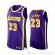 Camiseta LeBron James #23 Los Angeles Lakers Statement Autentico Violeta