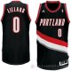 Camiseta Lillard #0 Portland Trail Blazers Negro