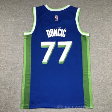 Camiseta Luka Doncic #77 Dallas Mavericks Ciudad 2022-23 Azul