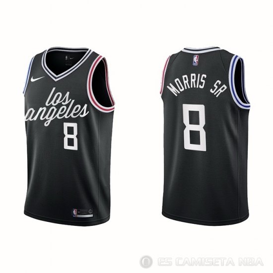 Camiseta Marcus Morris Sr. #8 Los Angeles Clippers Ciudad 2022-23 Negro - Haga un click en la imagen para cerrar