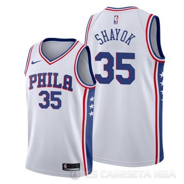 Camiseta Marial Shayok #35 Philadelphia 76ers Association Blanco