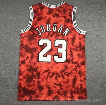 Camiseta Michael Jordan NO 23 Chicago Bulls Galaxy Rojo