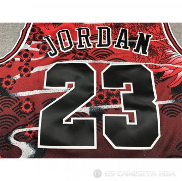 Camiseta Michael Jordan #23 Chicago Bulls Mitchell & Ness Lunar New Year Rojo