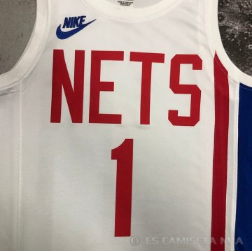 Camiseta Mikal Bridges #1 Brooklyn Nets Classic 2022-23 Blanco