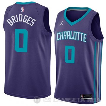 Camiseta Miles Bridges #0 Charlotte Hornets Statement 2018 Violeta