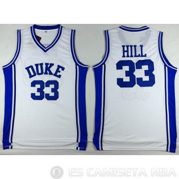 Camiseta Duke Hill #33 NCAA Blanco