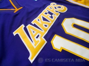 Camiseta Nash #10 Los Angeles Lakers Violeta