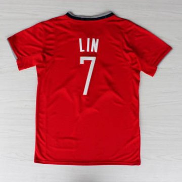 Camiseta Lin #7 Rockets 2013 Navidad Rojo
