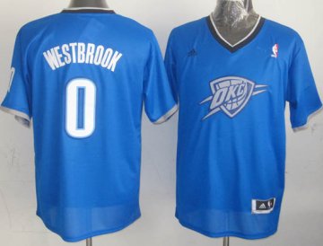 Camiseta Westbrook #0 Thunder 2013 Navidad Azul