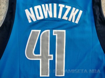 Camiseta Nowitzki #41 Dallas Mavericks Azul