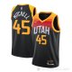 Camiseta Onovan Mitchell NO 45 Utah Jazz Ciudad 2020-21 Negro