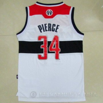 Camiseta Pierce #34 Washington Wizards Blanco Rev30