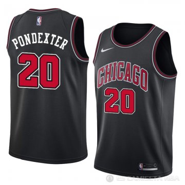 Camiseta Quincy Pondexter #20 Chicago Bulls Statement 2018 Negro
