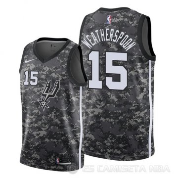 Camiseta Quinndary Weatherspoon #15 San Antonio Spurs Ciudad 2019-20 Camuflaje