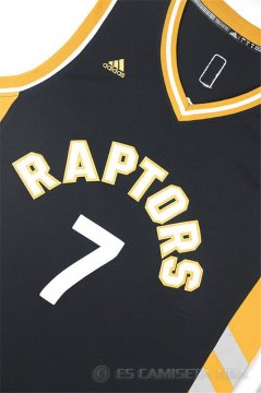 Camiseta Lowry #7 Toronto Raptors Negro Oro