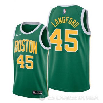 Camiseta Romeo Langford #45 Boston Celtics Earned 2019-20 Verde