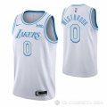 Camiseta Russell Westbrook NO 0 Los Angeles Lakers Ciudad 2020-21 Blanco