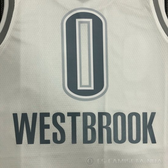 Camiseta Russell Westbrook #0 Oklahoma City Thunder Ciudad 2021-22 Blanco - Haga un click en la imagen para cerrar