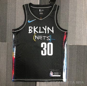 Camiseta Seth Curry #30 Brooklyn Nets Ciudad 2020-21 Negro