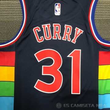 Camiseta Seth Curry NO 31 Philadelphia 76ers Ciudad 2021-22 Azul