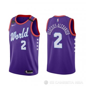 Camiseta Shai Gilgeous-Alexander #2 2020 Rising Star World Violeta