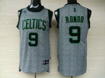 Camiseta Rondo #9 Celtics 2013 Moda Estatica Gris