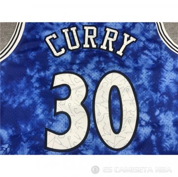 Camiseta Stephen Curry NO 30 Golden State Warriors Galaxy Azul
