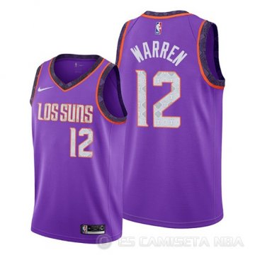 Camiseta T.j. Warren #12 Phoenix Ciudad Suns Edition Violeta