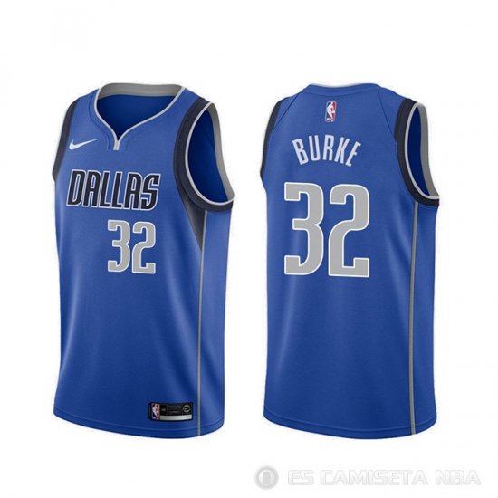 Camiseta Trey Burke #32 Dallas Mavericks Icon 2020 Azul - Haga un click en la imagen para cerrar