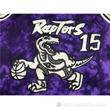 Camiseta Vince Carter NO 15 Toronto Raptors Galaxy Violeta