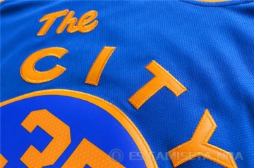 Camiseta Durant Warriors #35 Ciudad de Edicion Azul