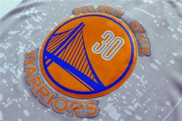 Camiseta Warriors Curry #30 Luces de la ciudad Gris