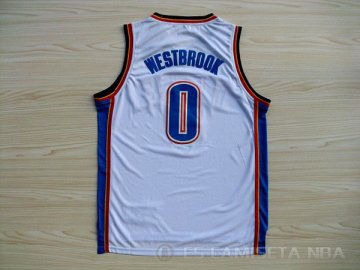 Camiseta Westbrook #0 Oklahoma City Thunder Blanco